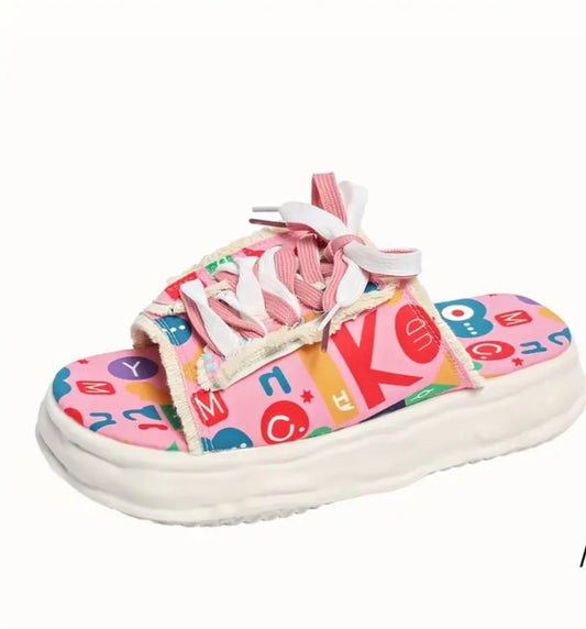 Pink Platform Slides