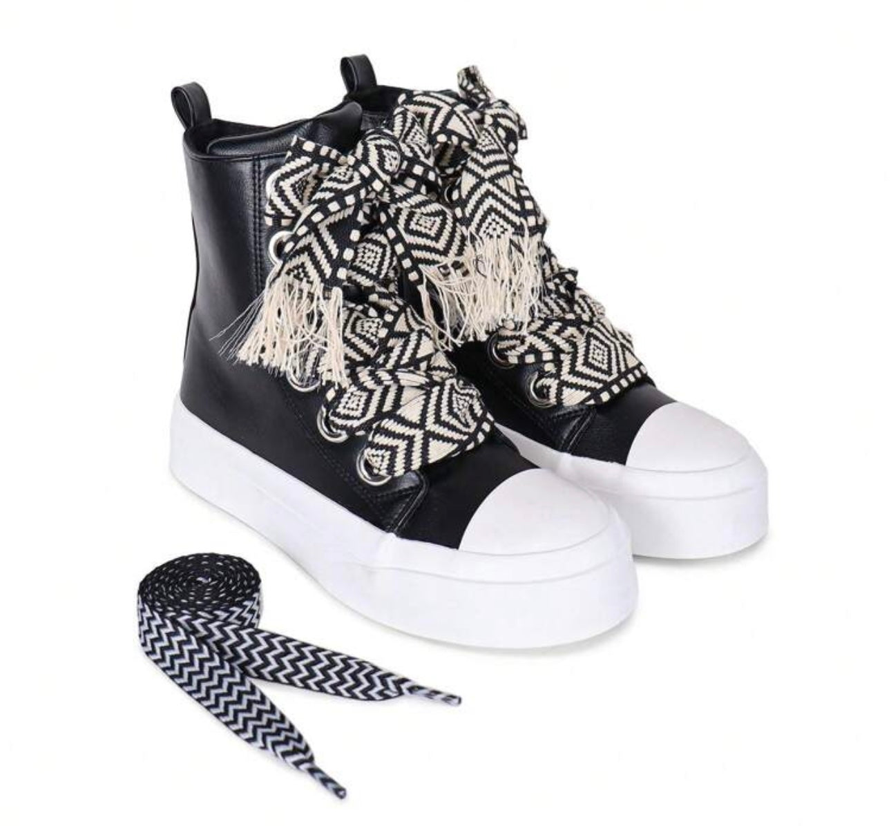 Black platform boots
